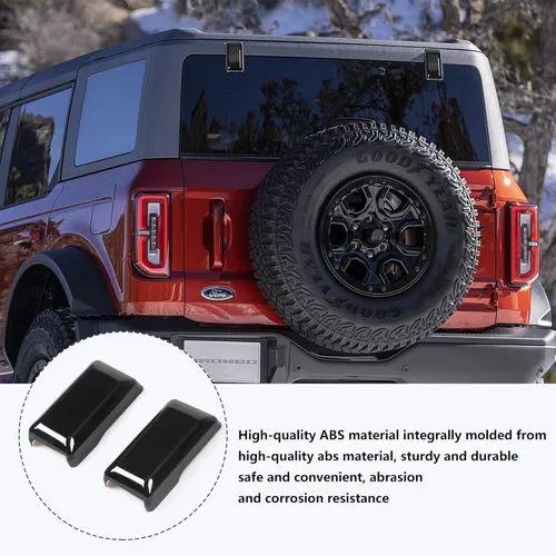 Vista 5 de Cubierta de bisagra de la puerta trasera superior de cristal para puerta trasera de puerta elevadora para accesorios Ford Bronco 2021 2022 2023 2024