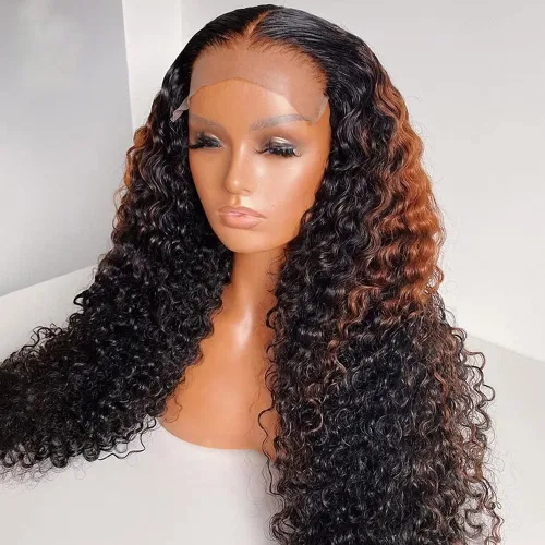 Vista 2 de Pelucas de cabello humano con encaje frontal transparente HD de 13 x 4, color 1B30, línea de cabello natural prearrancada, nudos blanqueados