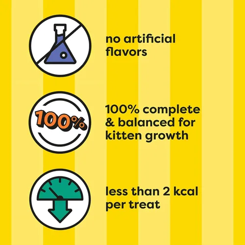 Vista 6 de Temptations Kitten Crunchy and Soft Cat Treats sabor pollo y lácteos, bolsa de 3 onzas, (paquete de 12)