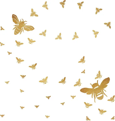 Vista 13 de 9 calcomanías de madera para decoración de abejas para telón de fondo, abeja de miel, margaritas, flores, letreros de panal para arco de globos