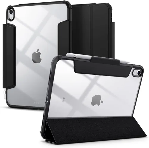 Vista 14 de Spigen Funda para iPad 10.2, iPad de 9ª/8ª/7ª generación (2021/2020/2019), Ultra Hybrid Pro con parte trasera transparente y soporte para lápices