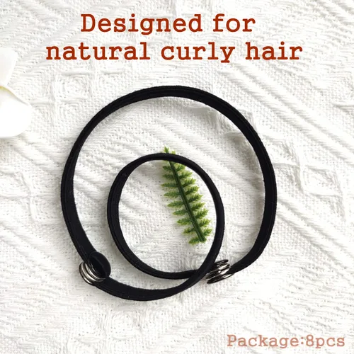 Vista 3 de 10 ligas para el cabello de alta elasticidad para cabello grueso, rizado natural y trenzas, cuerda de pelo conectable, banda ajustable 10