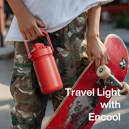 Vista 2 de Botella de agua aislada para niños con popote, botella de agua de acero inoxidable de 12 onzas con boquilla doble, a prueba de fugas, sin BPA, al