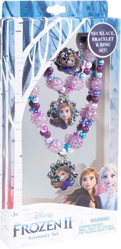 LUV HER Girls Jewelry Set - Dress Up Toy Jewelry Box Set with Bead Necklaces, Bracelets, and Rings - Frozen Play Accessories - Ages 3+