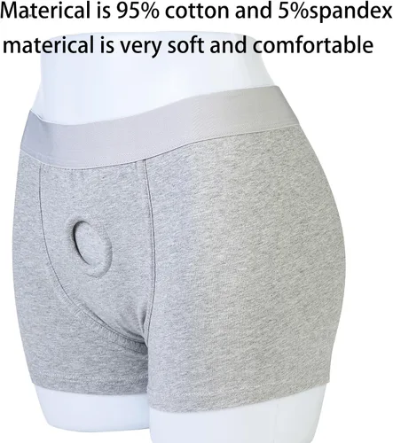 Vista 3 de Strap On Harness Underwear, Strap on Harnesses Panties, Strapon Strapless Underwear for Men Women Gris