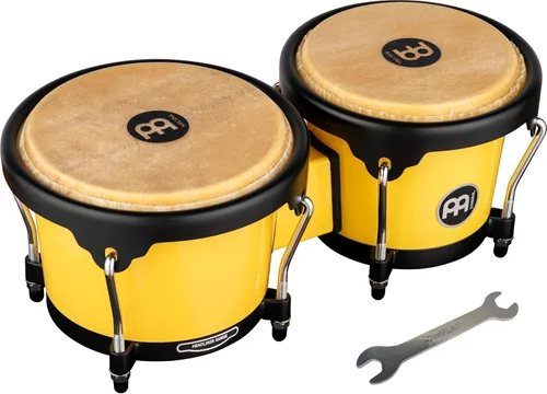 Vista 19 de Meinl Percussion HB100SNT-M bongós de madera natural de 6 3/4 y 8 pulgadas, Negro