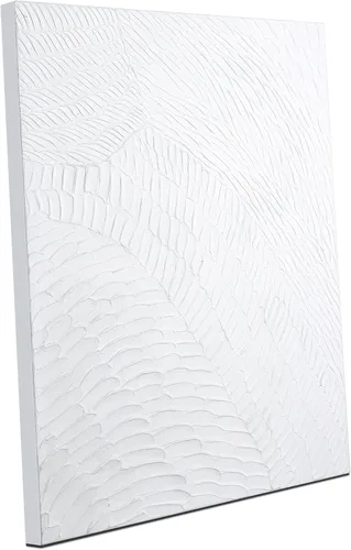 Vista 18 de Zessonic Arte de Pared 3D con Textura Grande Conjunto Neutro de 3-24"x36" Pinturas de Lienzo Abstractas Pintadas a Mano Enmarcadas Marrones