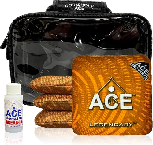 Vista 15 de Legendario Bolsos Cornhole ACE Pro + Kits PRO De doble lado, resbaladizos y pegajosos para todo clima Bolsa de descanso opcional y estuche