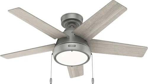 Vista 10 de Hunter Fan Company 51385 Burroughs - Ventilador de techo, 44, negro mate