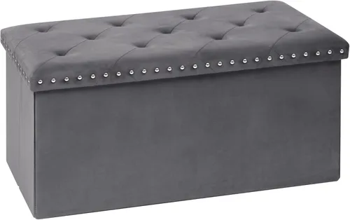 Vista 10 de B FSOBEIIALEO - Otomana de almacenamiento con forma de cubo plegable con capuchón - Otomanas con almacenamiento, cubierta de mesa de café, taburete
