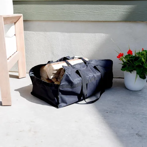 Vista 6 de Estantes para leña FireProof Pros con ganchos (Negro con cubierta)