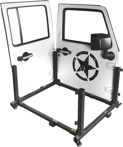 Percha de almacenamiento para puerta, carrito móvil de acero compatible con Jeep Wrangler JK JL y Gladiator JT 2007-2023