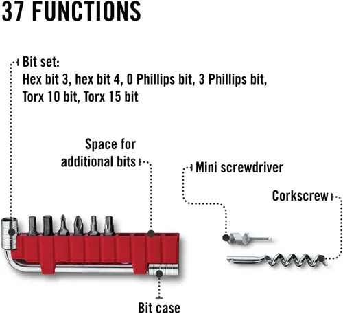 Vista 6 de Victorinox Swiss Tool X Plus Ratchet - Navaja Suiza, multiherramienta de 35 funciones de fabricación suiza con alicates de punta de aguja, cortador