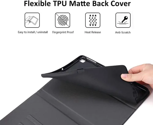 Vista 6 de Funda para iPad Mini, funda para iPad Mini 1, 2, 3, 4, 5, funda de piel sintética, funda inteligente con soporte y encendido automático para iPad