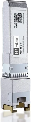 H!Fiber - Módulo SFP+ a RJ45 de 10 Gb, transceptor de cobre SFP+ Ethernet 10Gbase-T para redes Juniper EX-SFP-10GE-T, MikroTik, Ubiquiti, Unifi,