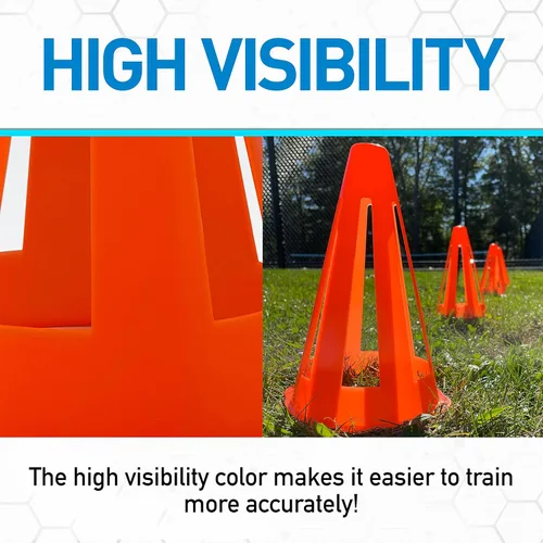 Vista 3 de FRANKLIN SPORTS INDUSTRIA 4PK 10' Flex Marcador Cono Fútbol Accesorios