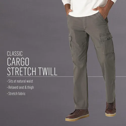 Vista 7 de Wrangler Authentics - Pantalón cargo, elástico y de corte holgado para hombre