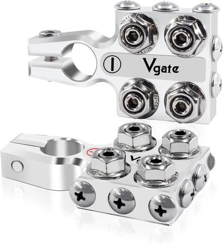 Vista 9 de Vgate Conector de Terminal de Batería de Ácido de Plomo de 8 Vías, Extremos de Terminal de Poste AGM, Calibre 8AWG hasta 4/0(XL) AWG, Positivo