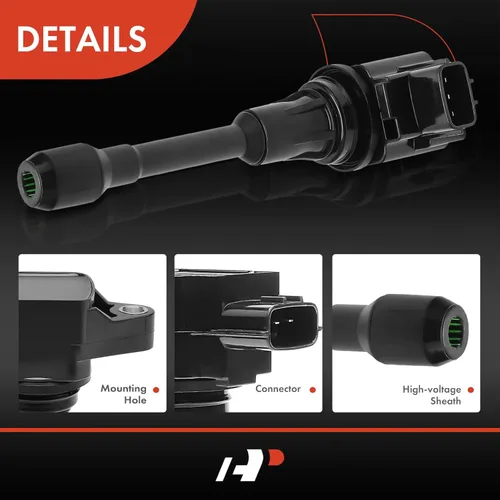 Vista 5 de A-Premium Paquete de bobinas de encendido del motor compatible con Nissan Versa 2012-2019, Versa Note 2014-2019, 1.6L 1.8L