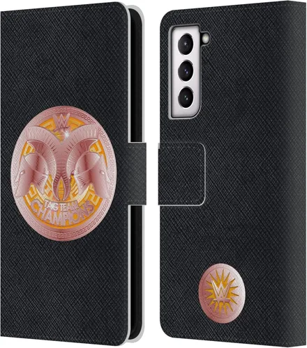Vista 113 de Head Case Designs Officially Licensed WWE Cruiserweight Champion Title Belts Leather Wallet Case Compatible with Samsung Galaxy A07 4G Campeón