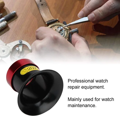 Vista 3 de Eye Loupe 20x Relojeros Inspección Joyeros Lupa de aleación de aluminio, metal y zafiro