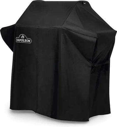 Vista 3 de Napoleon Funda para parrilla: se adapta a parrillas pequeñas y Napoleon Rogue serie 365, negro, resistente al agua, protección UV, rejillas