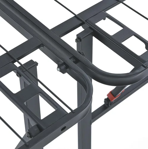 Vista 13 de Yaxa Basics Base de cama con almacenamiento, plataforma de metal plegable, acero resistente, no necesita somier, 14 pulgadas de alto, instalación