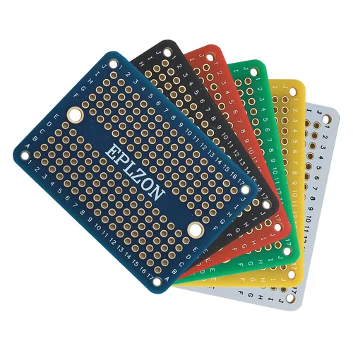 Vista 2 de Placa de Pruebas Soldable Mini Placa PCB Chapada en Oro Placa de Pruebas de Soldadura para Proyectos de Electrónica DIY Aplicable a Proyectos