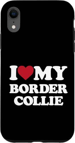 Vista 24 de iPhone 16 I Love My Border Collie - I Heart My Border Collie Case