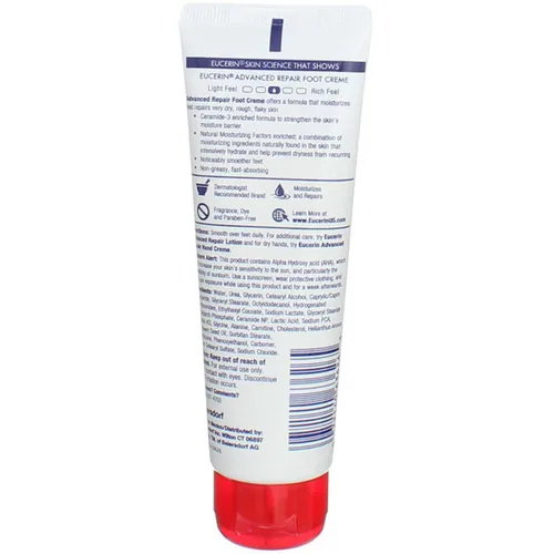 Vista 3 de Eucerin Advanced Repair Light Feel Crema para pies, 3 onzas (paquete de 7)