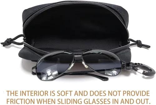 Vista 2 de Tactical Molle Glasses Case Tactical Eyeglasses Case Shockproof Sunglasses Carrying Protective Box with Clip
