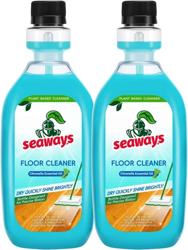 Seaways Solución concentrada para limpiar suelos 100X, fórmula a base de plantas, segura para mascotas, para madera dura, azulejos, laminados,