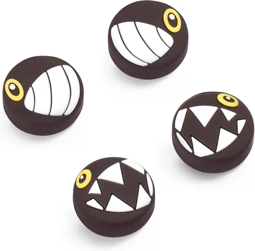 PALPOW - Tapas de palanca de mando para pulgar compatibles con Nintendo SwitchOLEDLite Pokemon, bonita funda de silicona analógica para palillos de