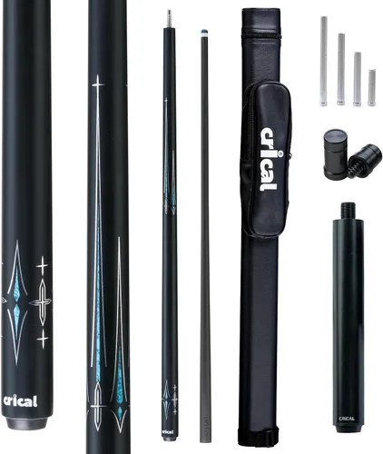 Vista 28 de CRICAL Carbon Fiber Pool Cue Stick 58in Low Deflection Billiard Cue 001-CL01-Azul