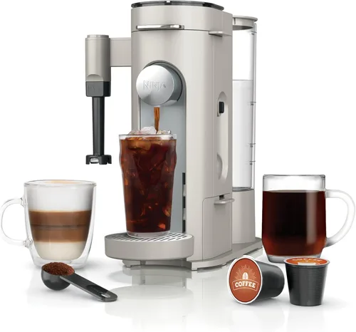Vista 13 de Ninja Cafetera Una sola porción Prepara con cápsulas de café y molidos Compatible con cápsulas de café K-Cup 4 estilos de preparación