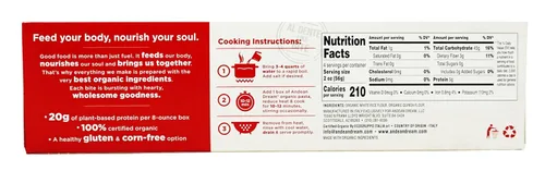 Vista 2 de Andean Dream Org Spaghetti Quinoa Pasta Sin gluten (12 x 8 onzas)