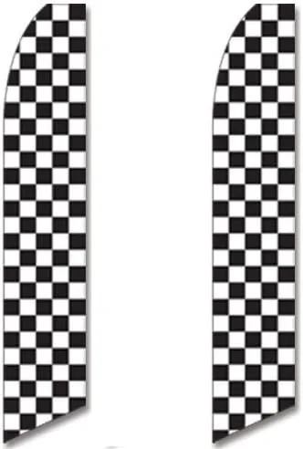 Paquete de 2 (dos) banderas altas de Swooper en blanco y negro