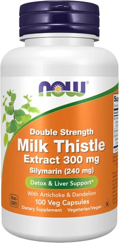 Vista 9 de Suplementos NOW Foods, Extracto de Cardo de Leche de Silimarina 300 mg con Alcachofa y Diente de León, Doble Fuerza, Ayuda a la Función Hepática*