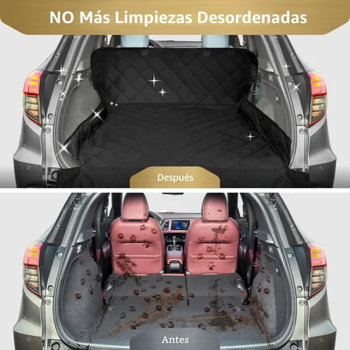Vista 3 de F-color Forro de carga para perros SUV, resistente al agua, cubierta de carga para mascotas, tapete para asiento de perro de tamaño mediano, SUV