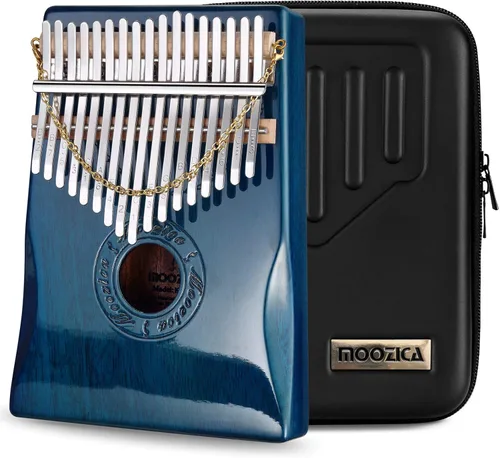 Vista 9 de Moozica Kalimba de 17 teclas Marimba, piano de pulgar profesional de madera de koa sólida Instrumento musical (Koa-K17K)