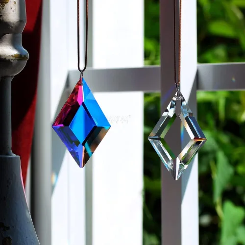 Vista 27 de STINO - 2 piezas prismas atrapasoles de bola de cristal de 4cm, atrapasoles colgantes con prisma de vidrio, creador de arcoíris para ventanas