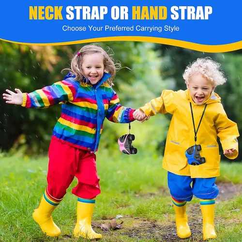 Vista 6 de LET'S GO! Binoculares para niños, prismáticos compactos de alta resolución a prueba de golpes