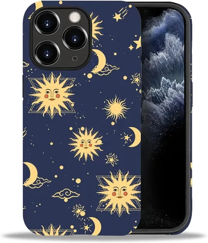 Vista 51 de DAIZAG Funda compatible con iPhone 11, hermoso color arena, patrón completo, carcasa rígida híbrida de plástico TPU + funda de protección
