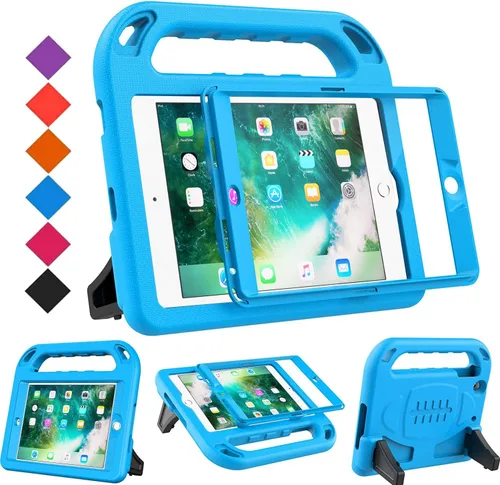 BMOUO Funda para iPad mini 1 2 3, iPad mini 1/2/3 para niños – Protector de pantalla integrado, a prueba de golpes, ligera, funda rígida con soporte