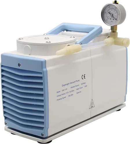 Vista 4 de CGOLDENWALL 20 L/min de laboratorio sin aceite de la bomba de vacío del diafragma aceite 2 cabeza certificado GM-0.33A del CE