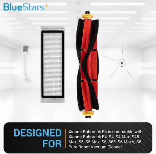 Vista 3 de BlueStars Piezas de repuesto compatibles con Roborock S6 Pure S6 E4 S4 S4 Max S5 S5 Max E2 E3 E5 E20 E25 E35 S50 S65 Xiaomi Mijia Robot Aspirador 2