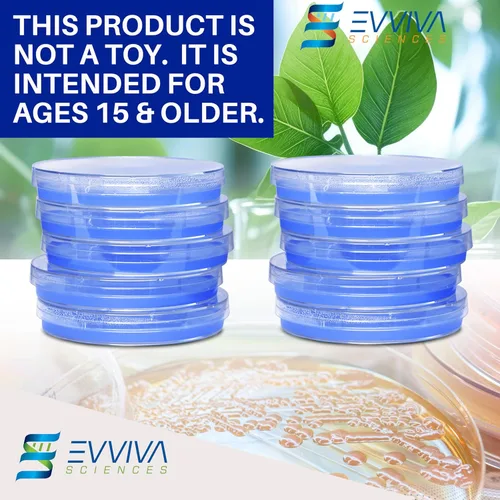 Vista 7 de Evviva Sciences - Kit de proyectos científicos de agar de nutrientes Petri, placas de agar previamente vertidas para experimentos científicos