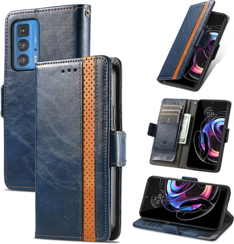 Vista 233 de Funda para Samsung Galaxy Z Fold3 5G, funda para Samsung Galaxy Z Fold 3 5G Funda de piel sintética con ranuras para tarjetas Flip Stand Funda Negro