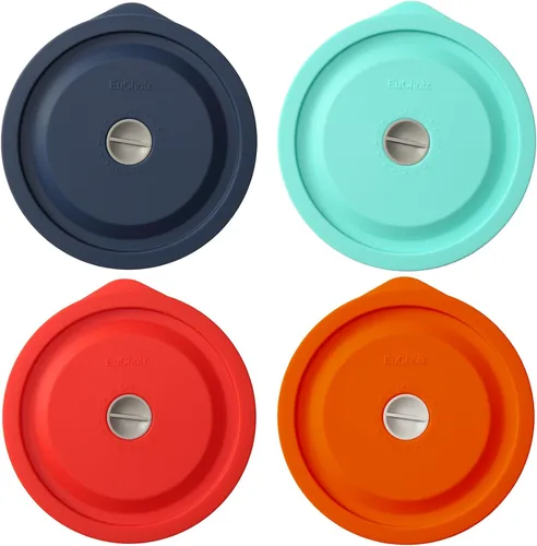 Vista 10 de Tapas de repuesto para Pyrex 7200-PC de 2 tazas, tapa de cobertura de almacenamiento redonda de silicona para tazón de vidrio Anchor Hocking Beige 4