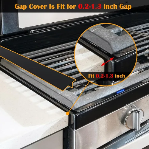 Vista 53 de KindGa Fundas para huecos de estufa, relleno de silicona para encimera, 30 pulgadas, se puede cortar a cualquier tamaño para un espacio de 0.2 a 1